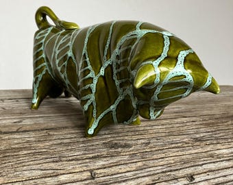 Art Pottery Bull from Trentham Pottery 1950s