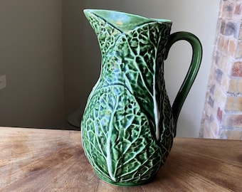 Vintage Cabbage Leaf Jug 2 Litres