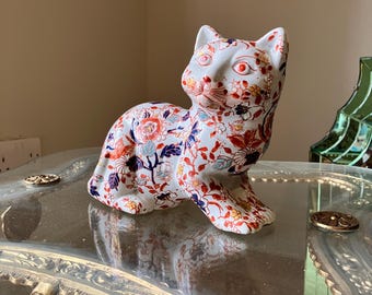 Imari Cat Hand Painted Porcelain from China