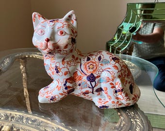 Imari Cat Hand Painted Porcelain from China