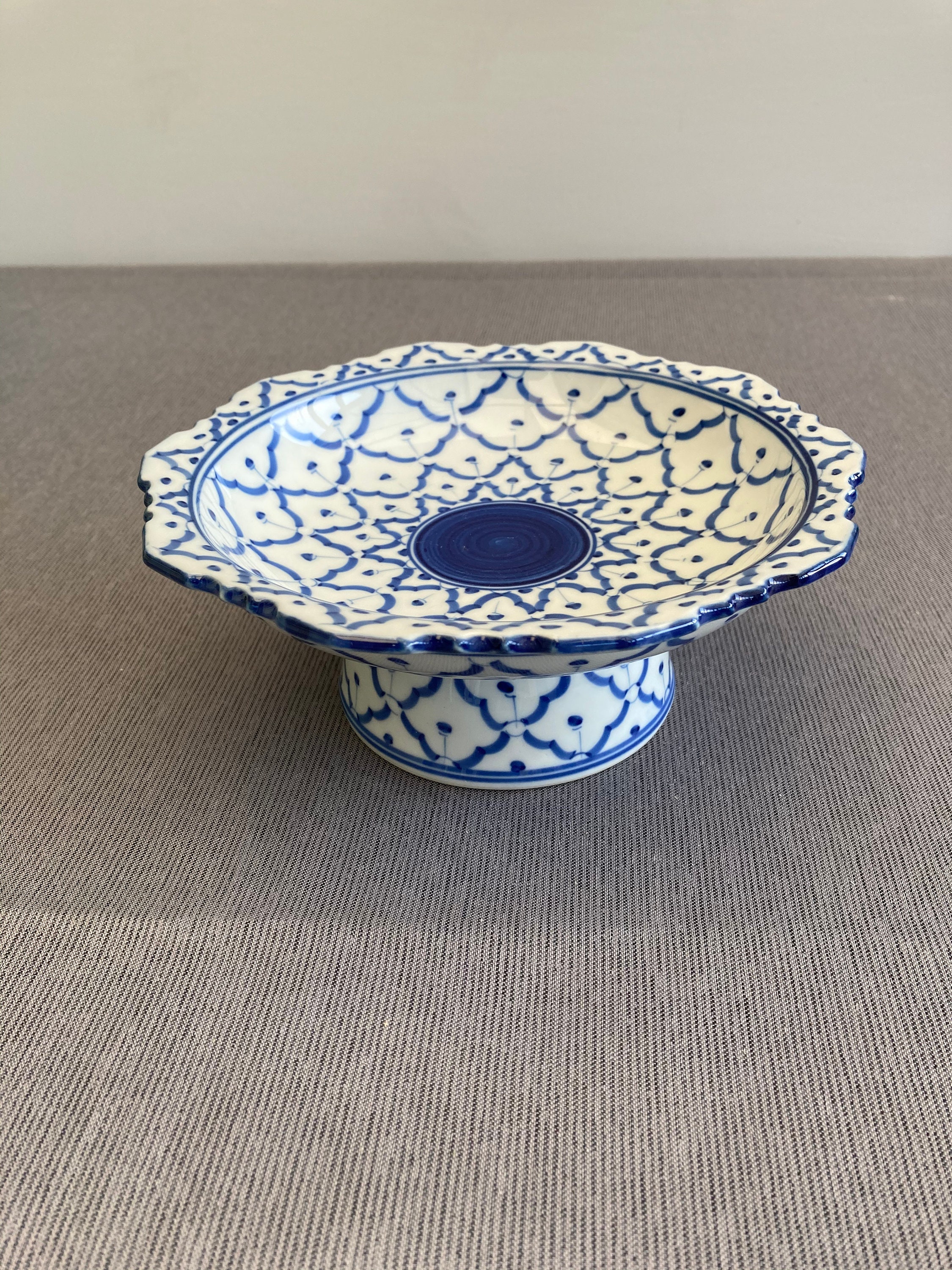 A super Thai serving dish dip dish nibbles dish. Blue and Etsy