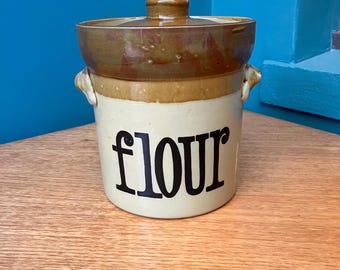 A Vintage TG Green Flour Container