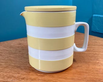 A TG Green Covered Cornishware Milk Jug in Sunlit Yellow