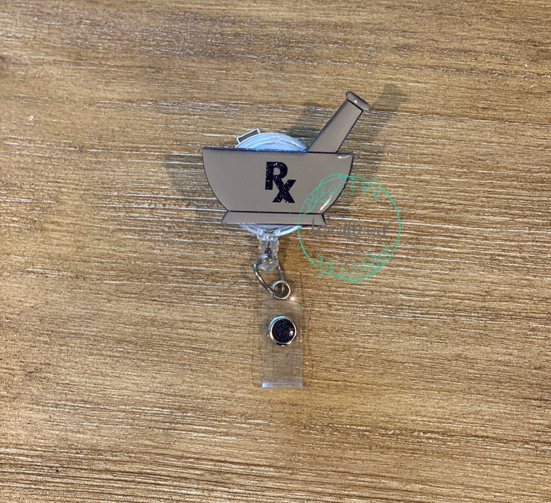 Pharmacy Badge Reelmortar and Pestle Badge Reelpharmacy Tech Badge