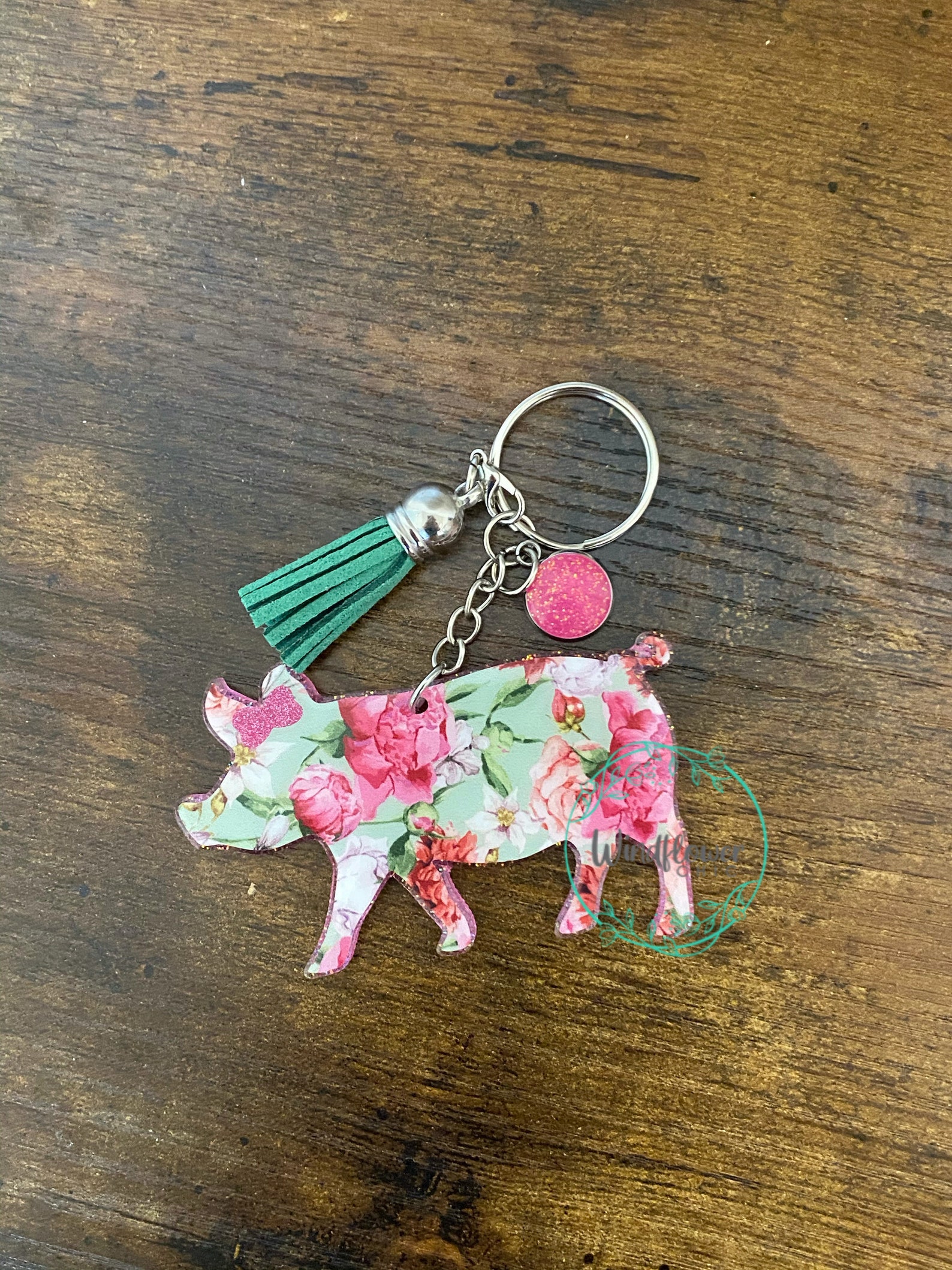 Custom Pig Keychain Pig Keychain Cute Pig Keychain Etsy
