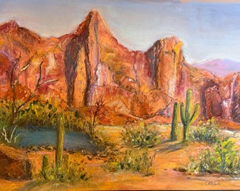 Original Pastel- Desert After The Rain”
