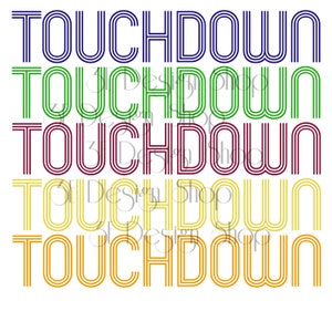 Touchdown Football, Fall  Sublimation Design Digital Download PNG, SVG Instant Download
