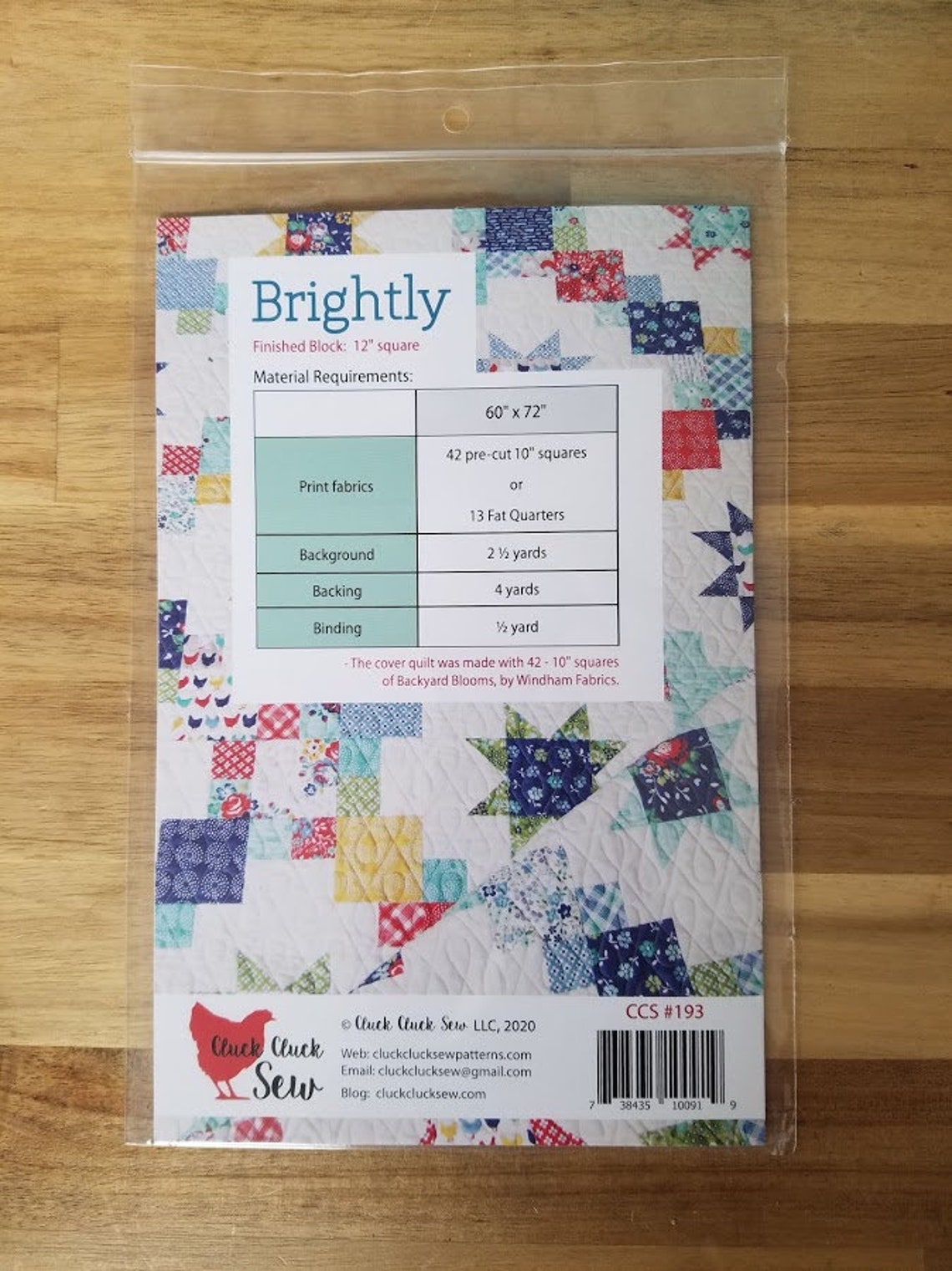 Quilt Pattern Brightly by Cluck Cluck Sew Paper Pattern - Etsy