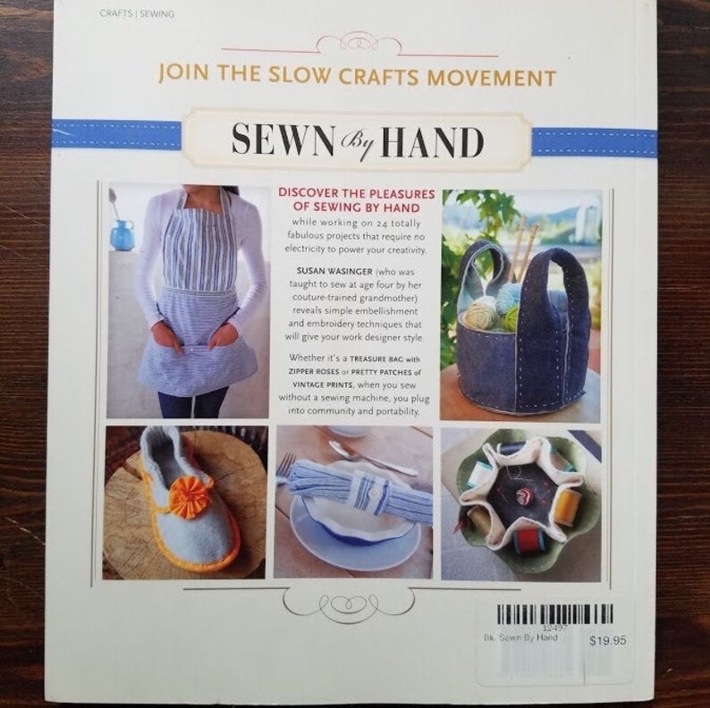 Sewn By Hand by Susan Wasinger Sewing Book Hand Sewing Etsy
