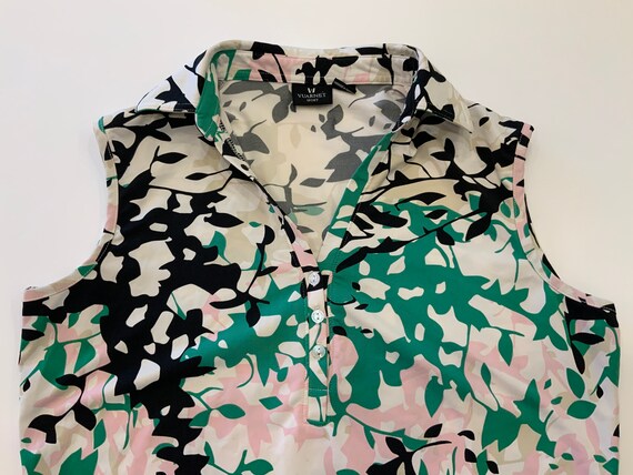 90s Vuarnet Sport Sleeveless Collared Shirt, Large