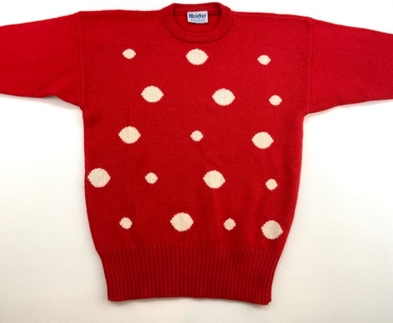 Men’s Vintage Wool Sweater, Patterned Wool Sweater