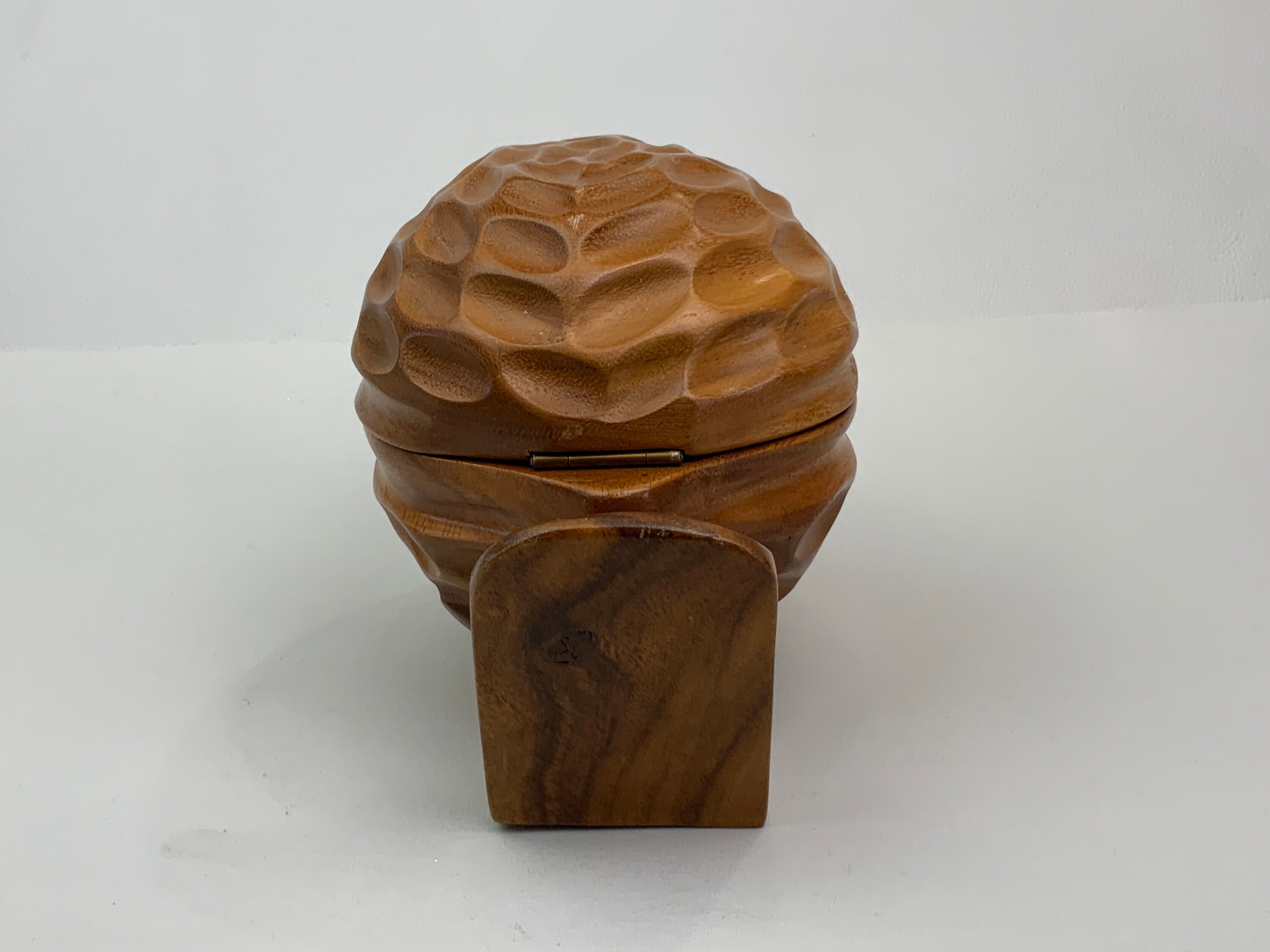 Vintage Carved Wood Nut Bowl Serving & Storage with Tools Etsy