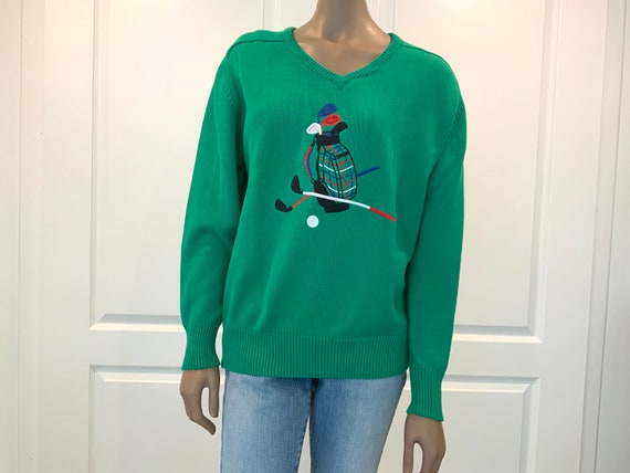 Women’s Kitsch Golf Sweater, Large, Lady La Mode 1