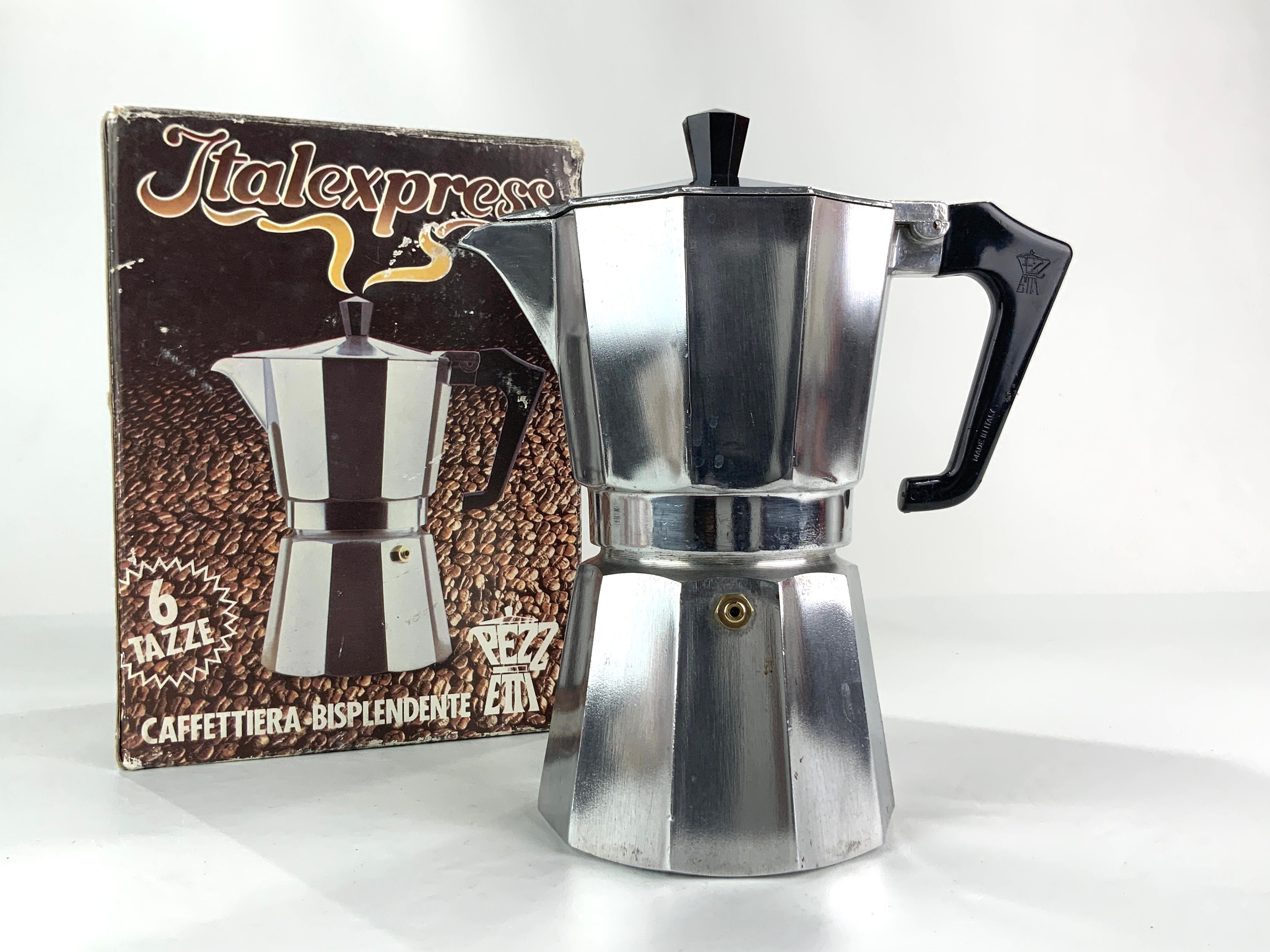 Vintage Italian Coffee Maker 70s Aluminum Coffee Maker Pezz Etsy