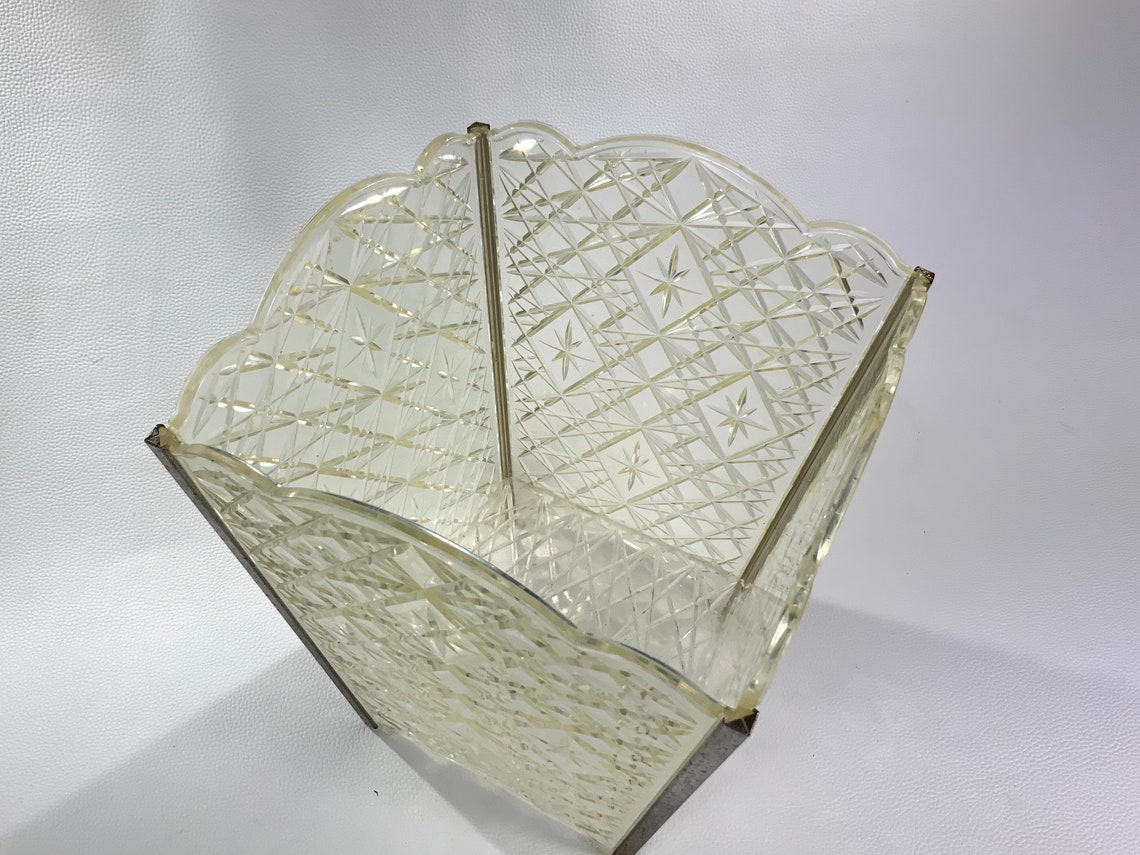MCM Acrylic Waste Basket 1962 Trelawney Vintage Acrylic Etsy