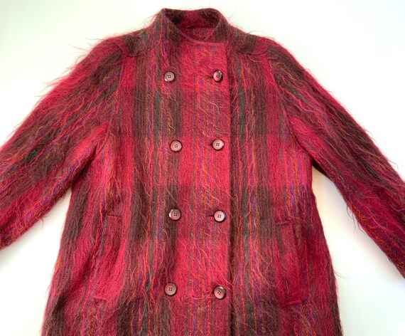 Gorgeous Maroon Mohair Wool Coat / Jacob Crowley /