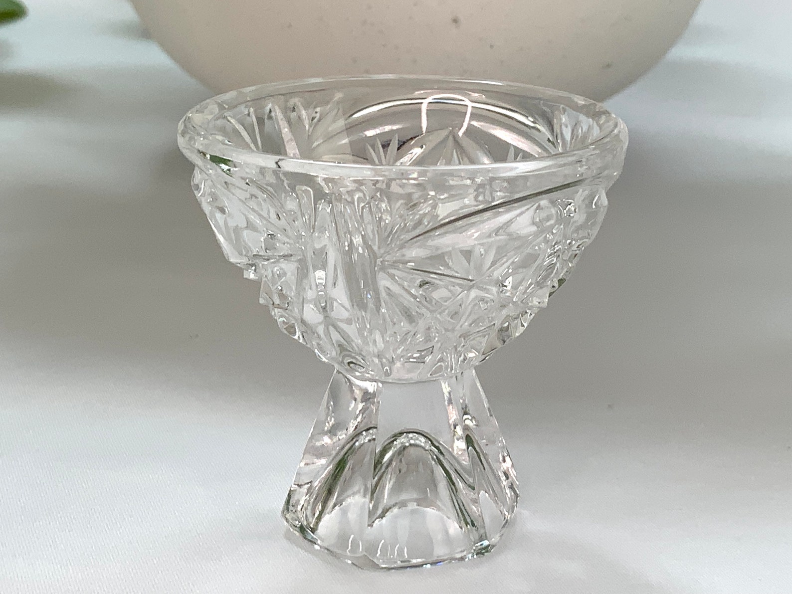 Vintage Egg Cups Crystal Glass Egg Cups Set of 6 | Etsy
