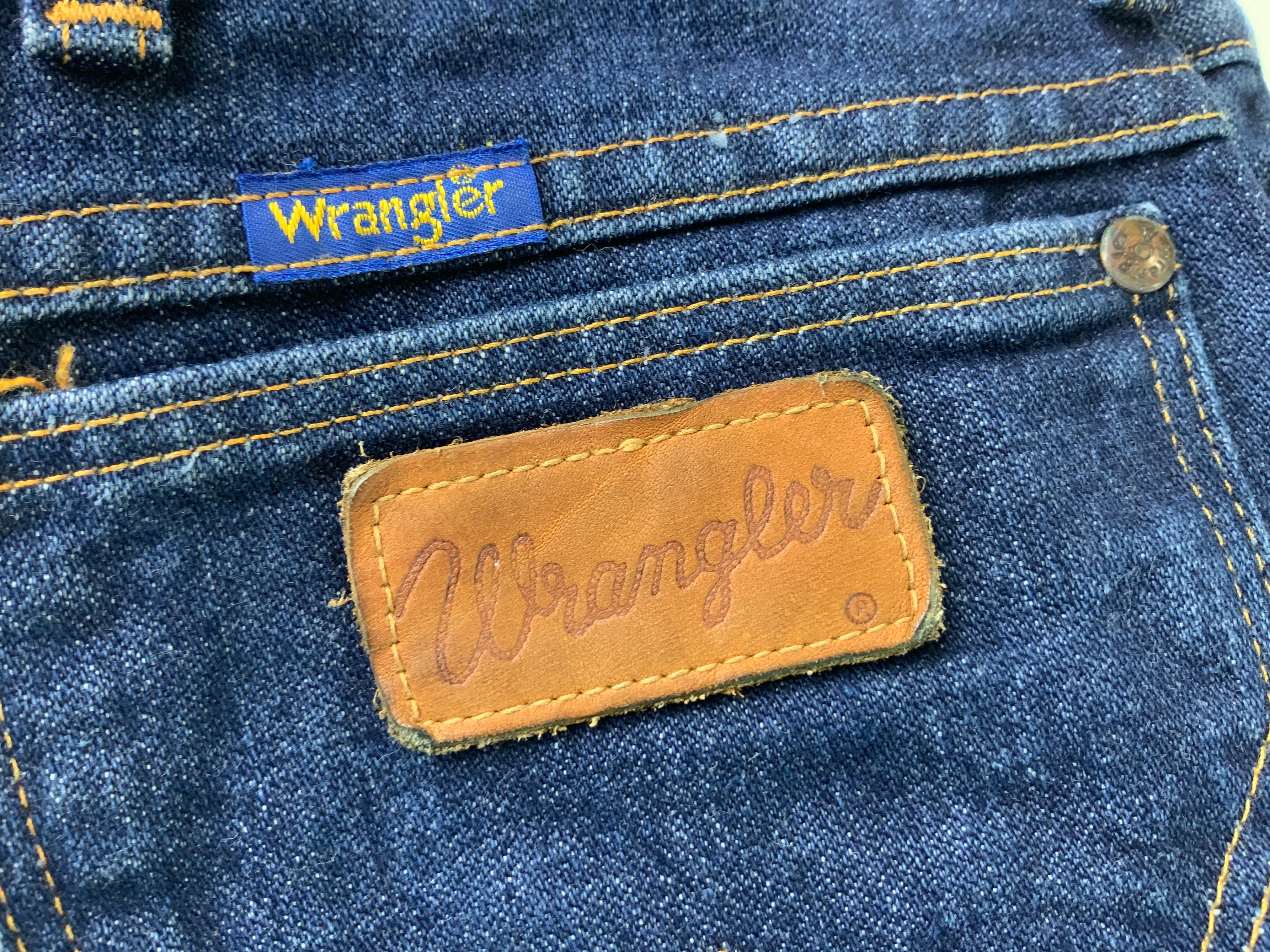 Vintage Wrangler Blue Bell Jeans 34 Waist Tag size 36 x Etsy