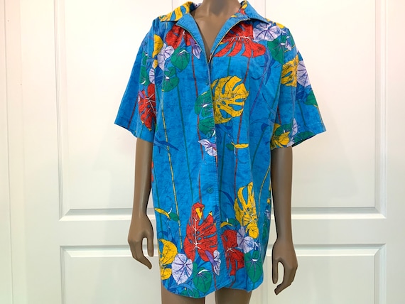 Retro Speedo Swim Coverup Shirt 70s 80s Cotton