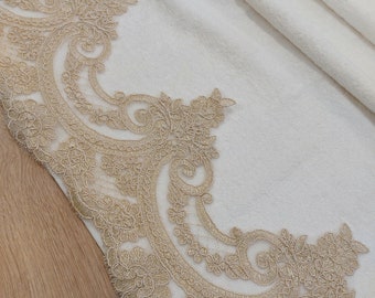 Luxury Beige Lace Towel TURKISH HAND TOWEL,Organic Cotton Towel, Bathroom Hand Towels,Face Towel, Soft And Natural Cotton