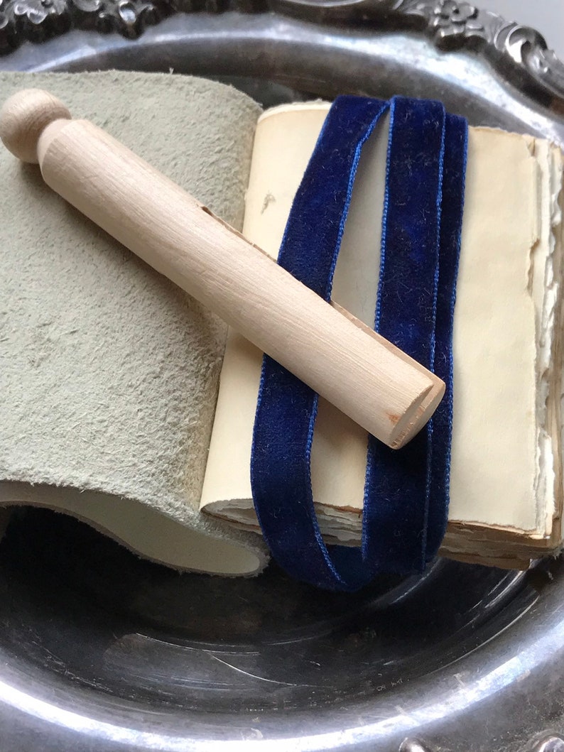 Gorgeous Navy blue Velvet wedding hand dyed velvet ribbon luxe 3 yards