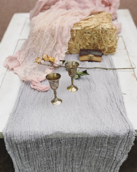 Gauze Table Runner Table Decor Cheesecloth Table Runner Etsy