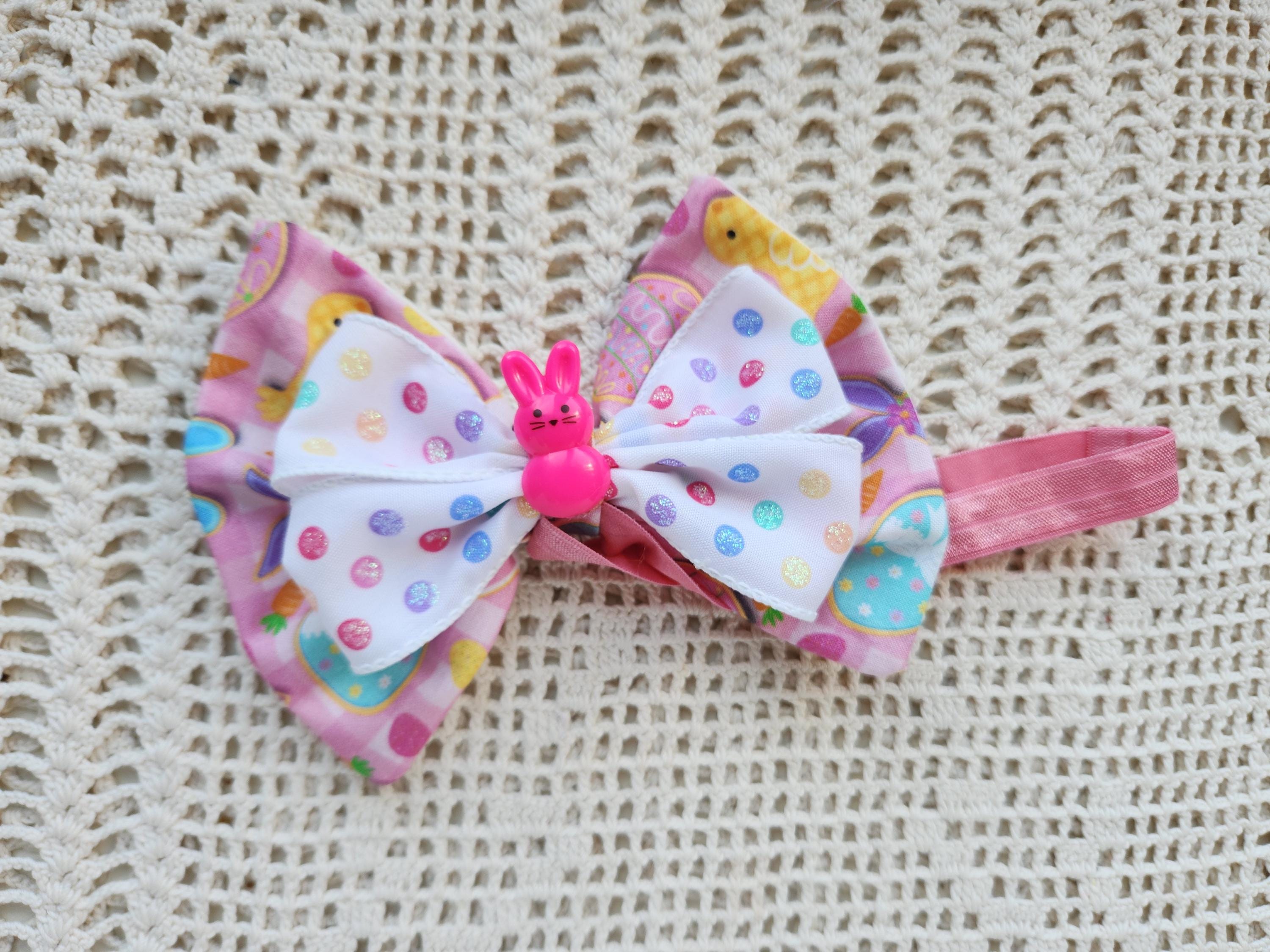 Rebern Bow Pink Bunny Peep Bow, Baby Yoda Accessories, Doll Accessories, Reborn ...