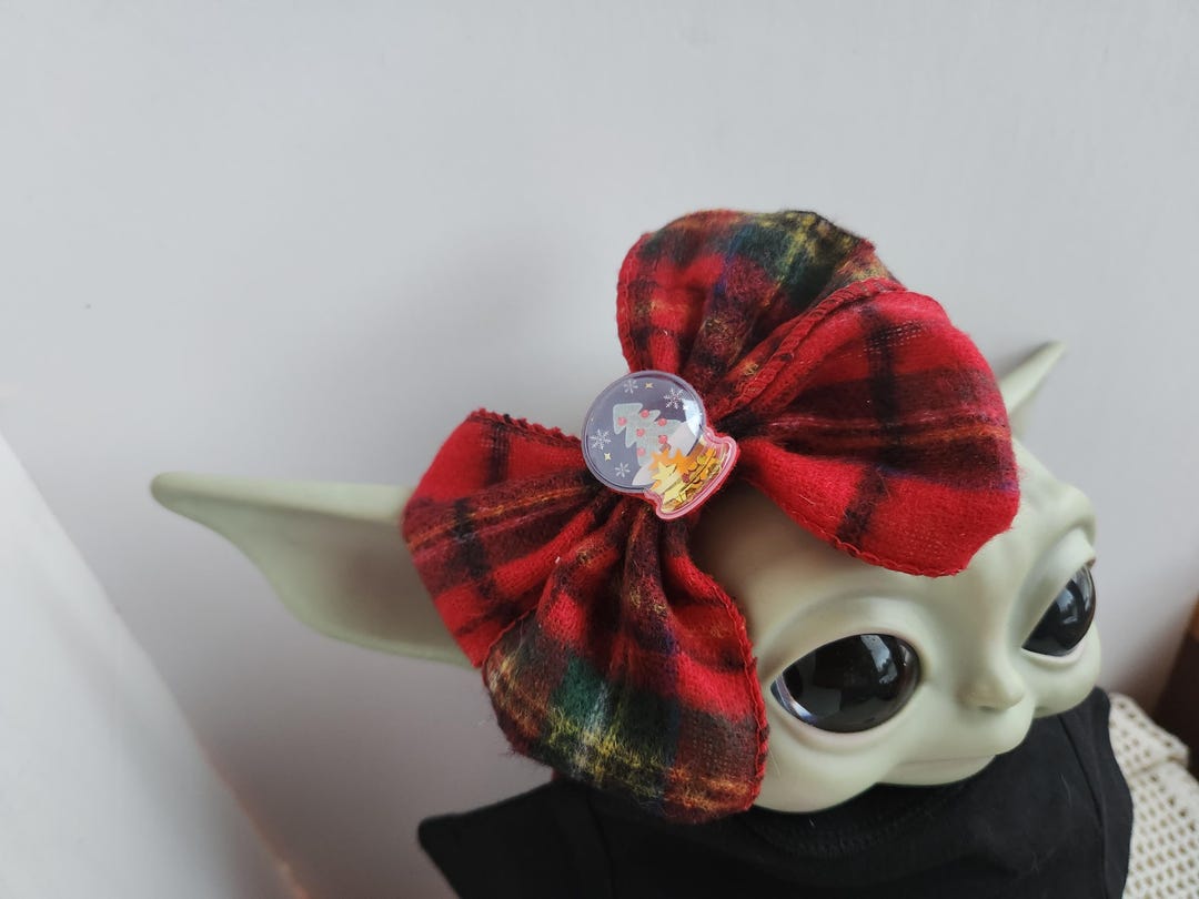 Rebern Bow Snow Globe Pinwheel Bow,baby Yoda Clothes,baby Yoda Headband,christmas ...