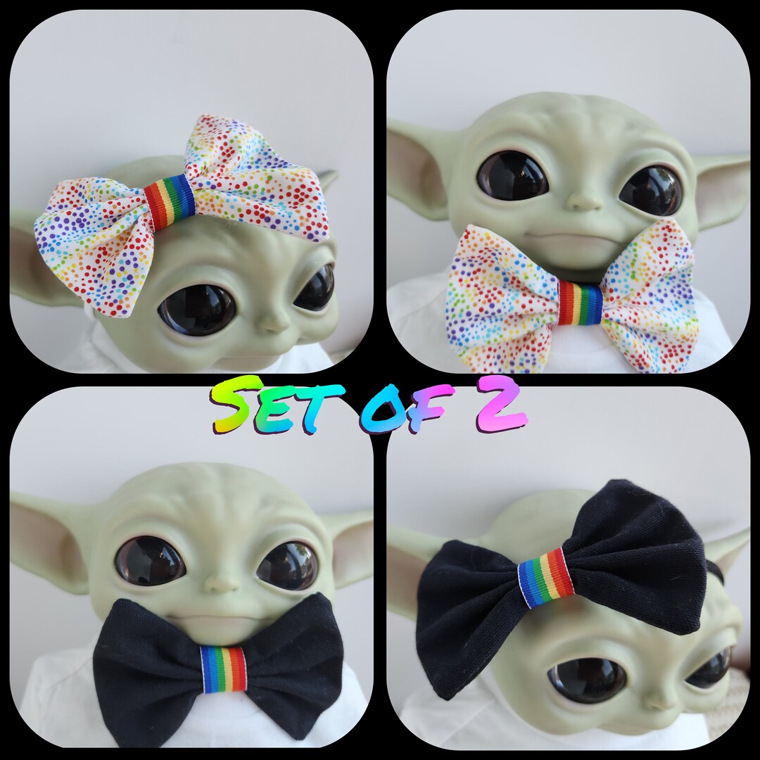 Rebern Bow Set of 2 Bow/bowtie, Rainbow Headband, Pride, Pride Month, Pride Flag ...