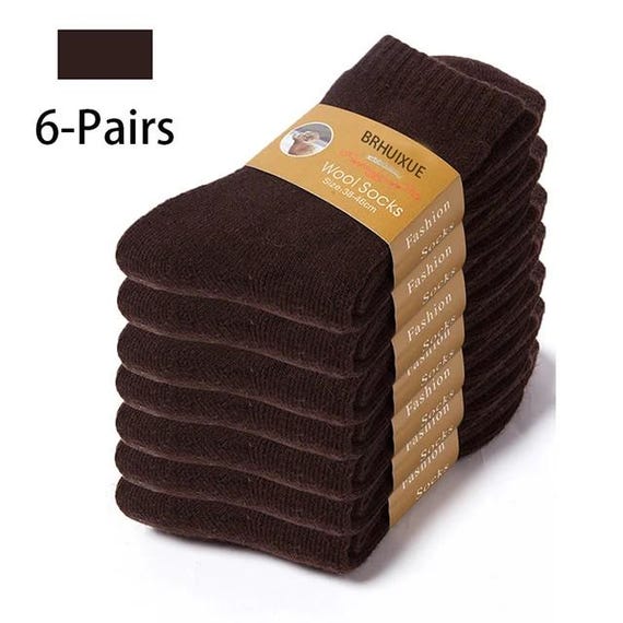 6-Pack Merino Wool Socks for Men – Heavy Duty Win… - image 3