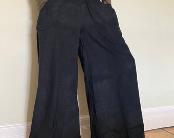 Winter Corduroy Palazzo Trousers, Hippy Festival Boho Baggy Winter Pants with pockets