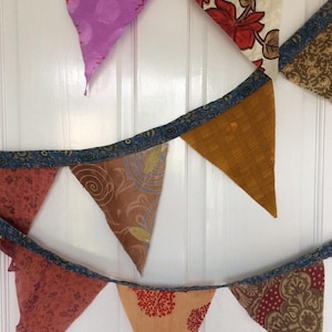 Hand Made Recycled Colourful Sari Bunting