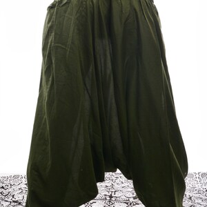 ORGANIC COTTON HAREM Trousers, Aladdin Alibaba Genie Pants, Unisex Yoga Festival hippie harems image 3