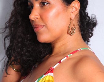 Oorbellen - messing slangoorbellen