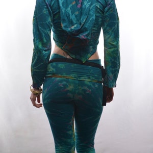 Leggings tie-dye coton lycra festival hippie Psy trance lutin femme unisexe image 7