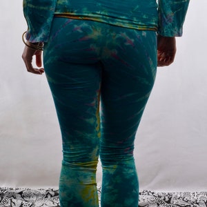 Leggings tie-dye coton lycra festival hippie Psy trance lutin femme unisexe image 8