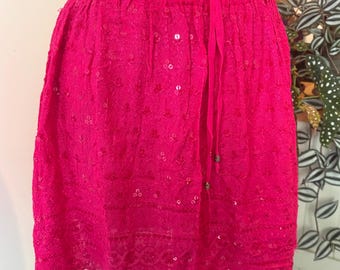 Emma's Emporium Hot Pink Sequin Mini Skirt