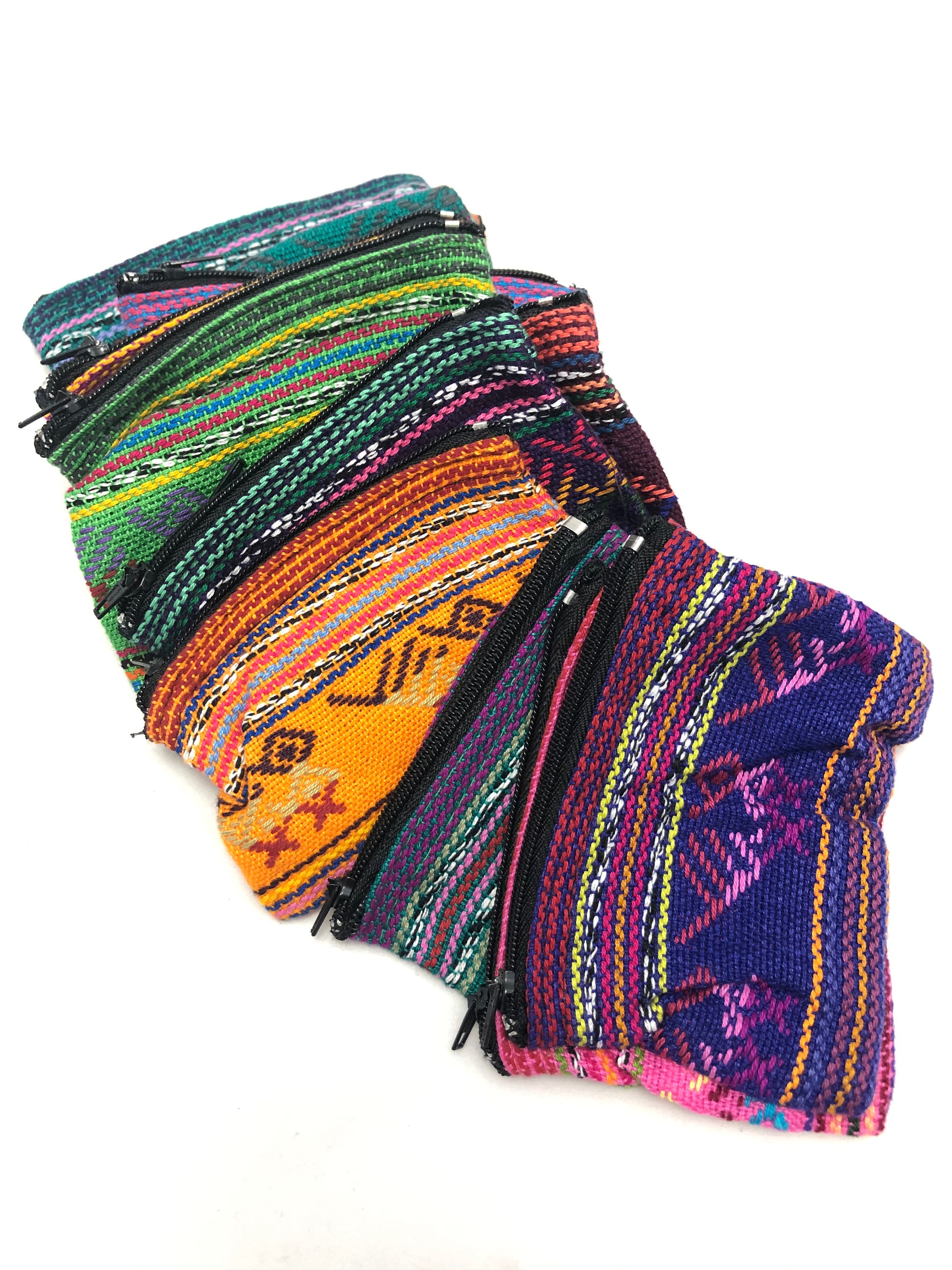 Mini zip purse Bag Guatemalan Folk Traditional handmade craft central…