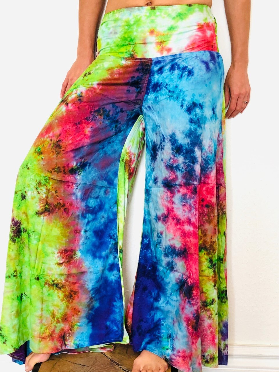 Palazzo Trousers extra wide leg TIE DYE flares Hippy hippie | Etsy