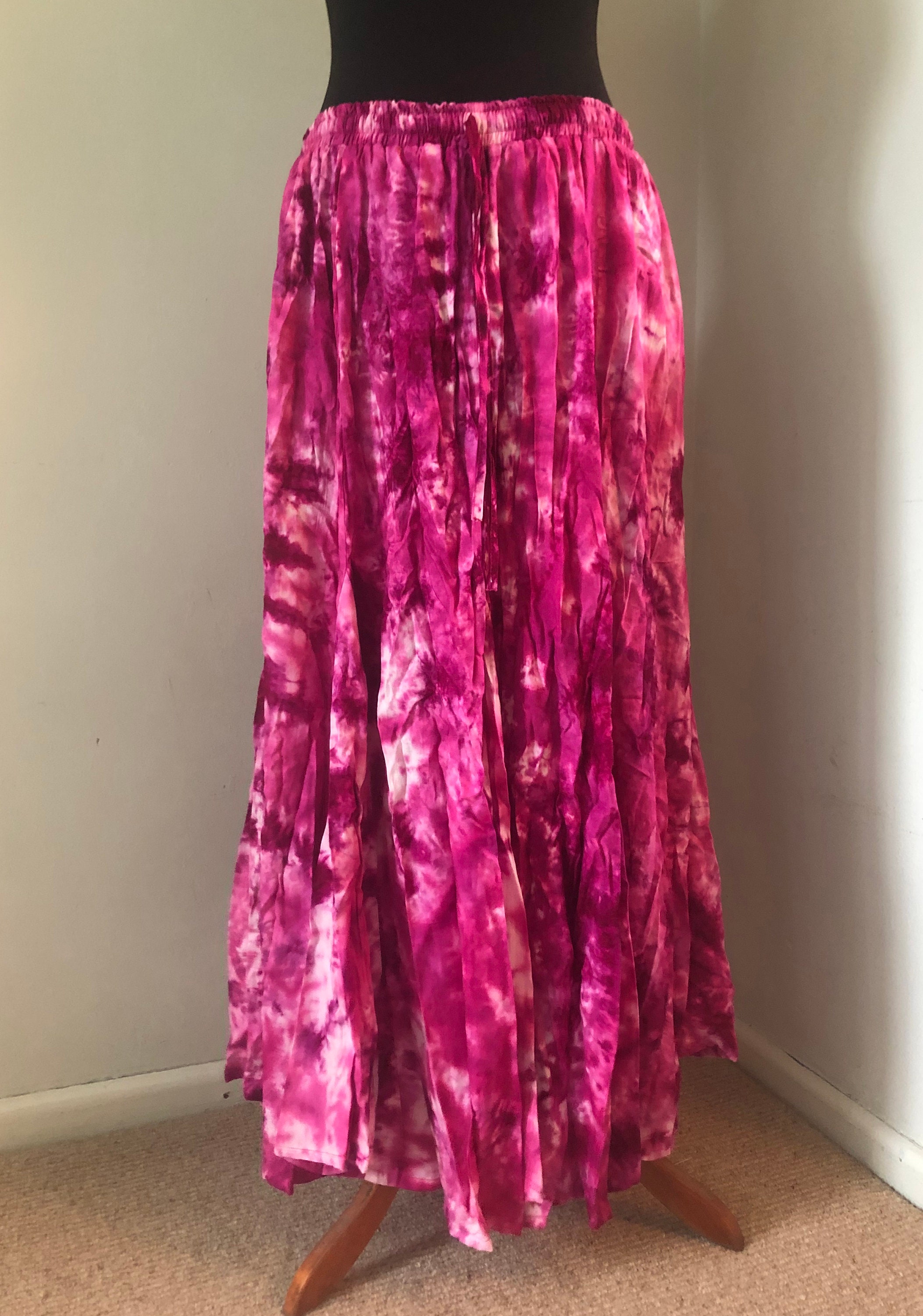 Full Length Tie Dye Gypsy Maxi Skirt With Pockets | Etsy