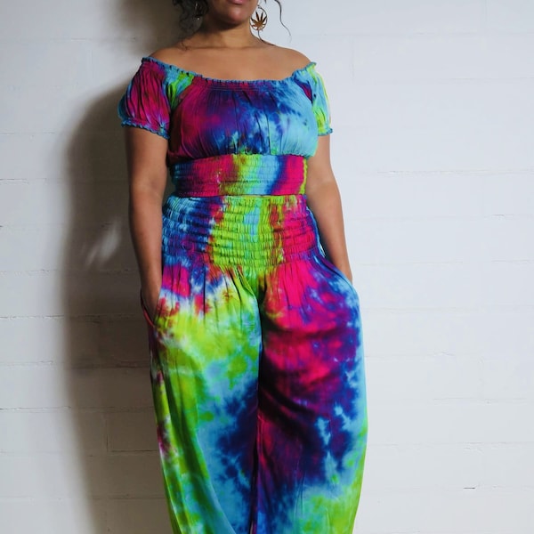 Tie Dye GENIE TROUSERS Hippy Boho cotton yoga Pants