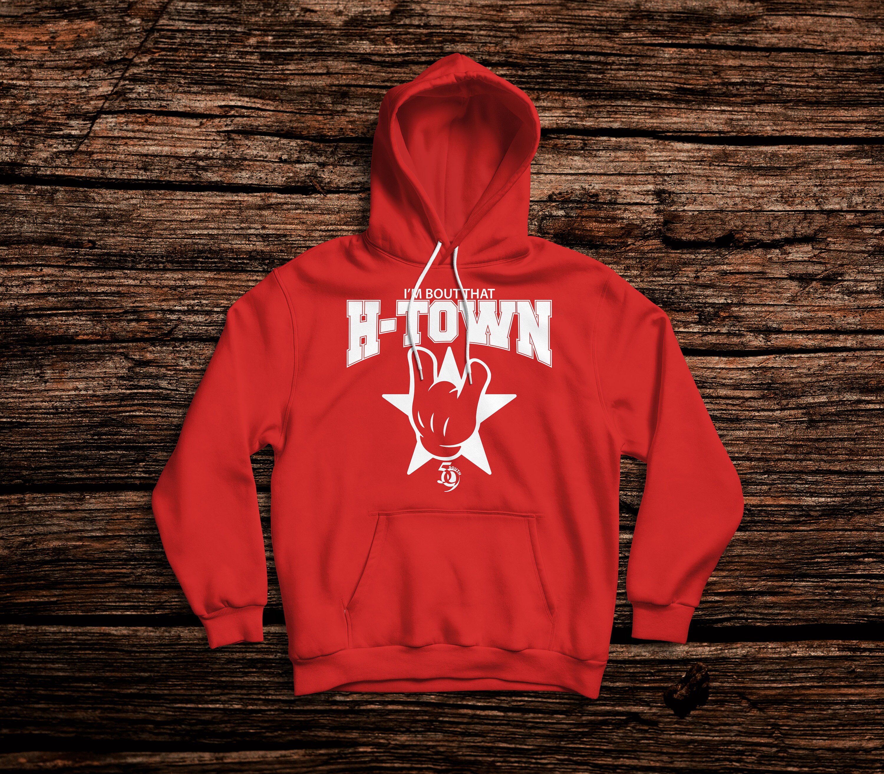 H and m red hoodie top