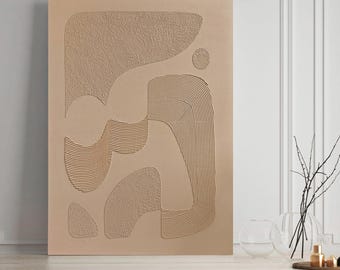 Arte de pared texturizado / Arte texturizado / Lienzo texturizado / Pintura texturizada / Pintura con textura pesada / Arte abstracto texturizado en lienzo / Bahía marrón