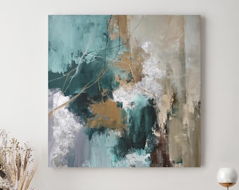 Green abstract | Green abstract painting | Green abstract canvas | Green abstract art | Green wall art | Abstract painting | Green Hill 2