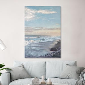 Seelandschaft Gemälde | Meeresmalerei | Seelandschaft Wandkunst | Blaue Meeresmalerei | Gemälde Meer | Blaues Meer | Leinwand Kunst Meer | Meer