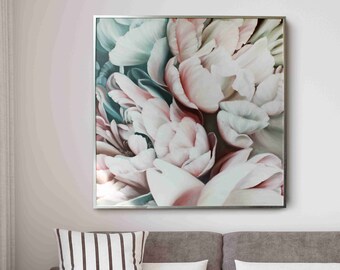 Peony Painting | Large flower painting | White flower painting | Floral painting original | Peony painting original | Peonies bouquet 2 