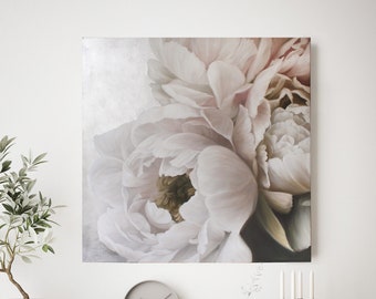 Peony Wall Art | Peonies painting | large flower painting | Large Floral Painting | Peony on canvas | Peony painting original | Silk peonies