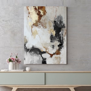 Gray painting | Gray gold painting | Gold gray abstract painting | Gray artwork | Painting gold gray | Gray canvas art | Gray art Gray Flux