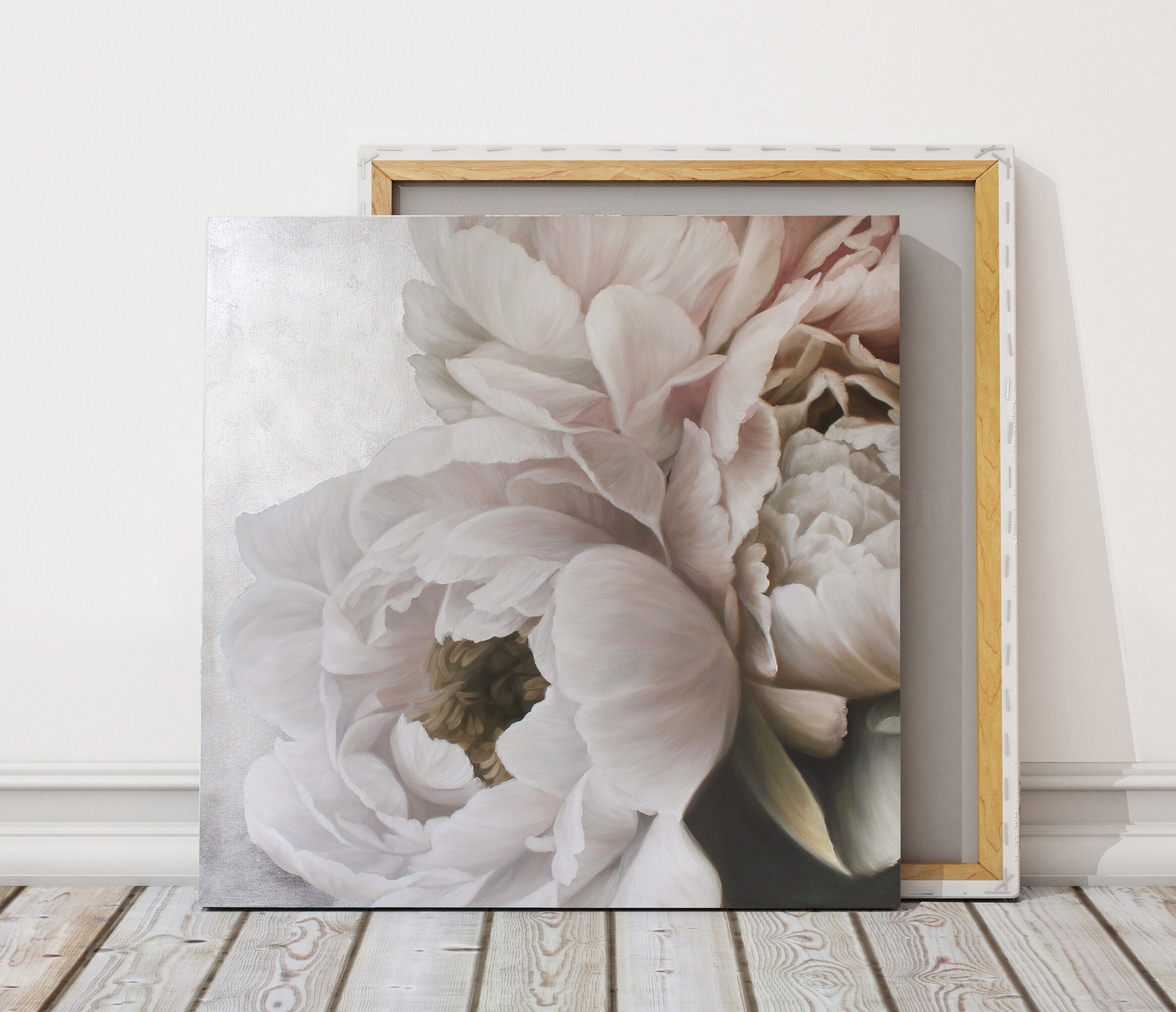 Peony Wall Art | Peonies Painting | Large Flower Painting | Large ...