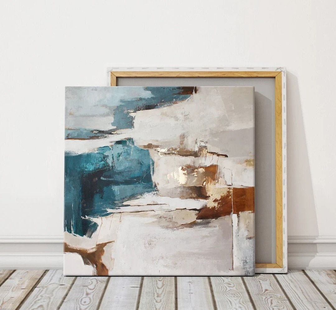 Blue and Brown Wall Art Blue Abstract Wall Art Blue and Brown Painting